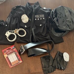 Music Legs Black Police Accessory Costume w/fake cigs (missing baton)